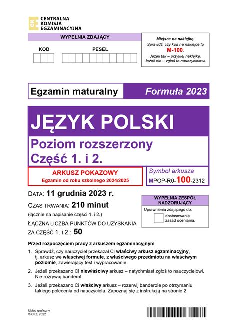 Matura próbna 2025: Język polski podstawowy – Arkusz CKE